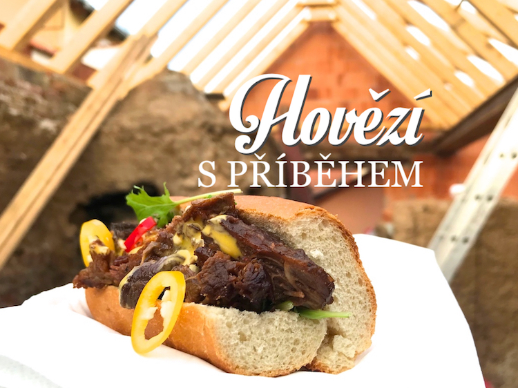 trhané hovězí maso na grilu